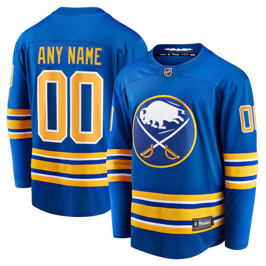 Men Buffalo Sabres Fanatics Branded Royal Home Breakaway Custom NHL Jersey->customized nhl jersey->Custom Jersey